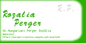 rozalia perger business card