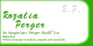 rozalia perger business card